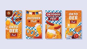 plantilla de redes sociales de comida oktoberfest vector