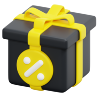 gift 3d render icon illustration png