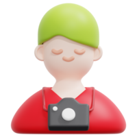 tourist 3d render icon illustration png