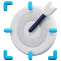 target 3d render icon illustration png