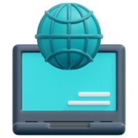 online education 3d render icon illustration png