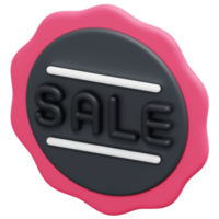 ilustração de ícone de renderização 3d de venda online png