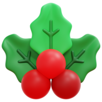 mistletoe 3d render icon illustration png