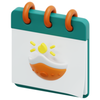 calendar 3d render icon illustration png