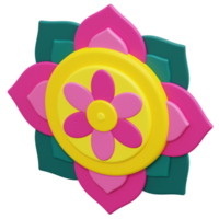 illustration de l'icône de rendu 3d de rangoli png