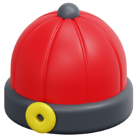 chinese hat 3d render icon illustration png