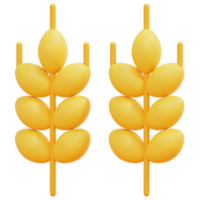 illustration d'icône de rendu 3d de blé png