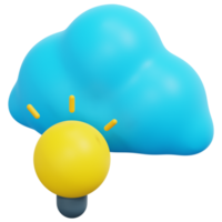 illustration d'icône de rendu 3d nuage créatif png