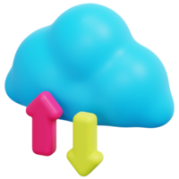 cloud computing 3d-render-symbol-illustration png