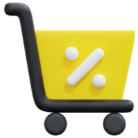 ilustración de icono de procesamiento 3d de compras png