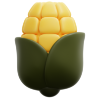 corn 3d render icon illustration png