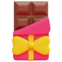 barra de chocolate 3d render icono ilustración png