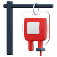 illustration de l'icône de rendu 3d de transfusion png