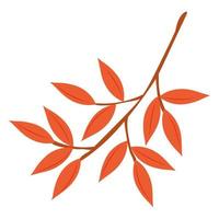 Autumn Leaves Vector Illustration. Autumn leaves. Top view of fall tree leaf. Flat vector