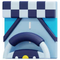 racing game 3d render icon illustration png