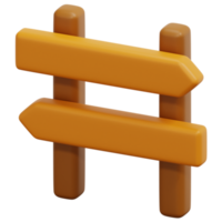 signpost 3d render icon illustration png