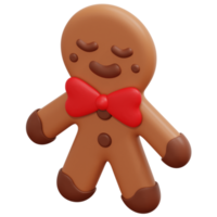 gingerbread 3d render icon illustration png