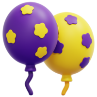 globos 3d render icono ilustración png