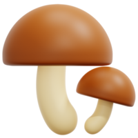 ilustração de ícone de renderização 3d de cogumelo png