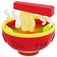 noodles 3d render icon illustration png