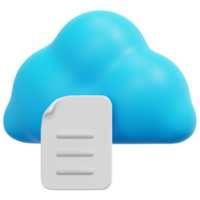 cloud data 3d render icon illustration png