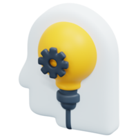 creative thinking 3d render icon illustration png