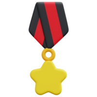 medal 3d render icon illustration png