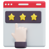 rating 3d render icon illustration png