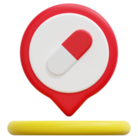 illustration de l'icône de rendu 3d de la pharmacie png