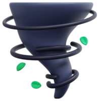 tornado 3d render icon illustration png