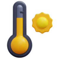 heat 3d render icon illustration png