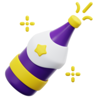 ilustração de ícone de renderização 3d de champanhe png
