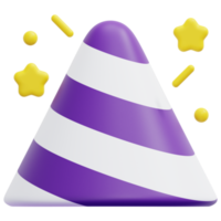 chapéu de festa ilustração de ícone de renderização 3d png