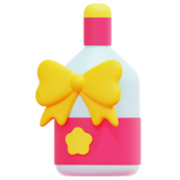 bottle 3d render icon illustration png