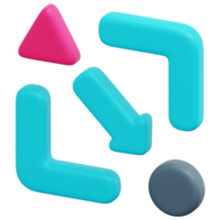 lean 3d render icon illustration png