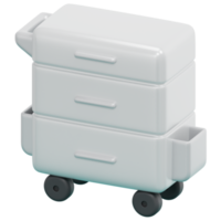 trolley 3d render icon illustration png