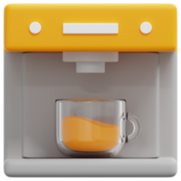 kaffeemaschine 3d-render-symbol-illustration png