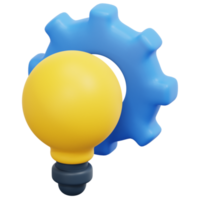 idea 3d render icono ilustración png