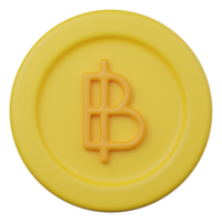 thai baht coin 3d icon png