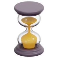 ilustración de icono de render 3d de reloj de arena png