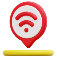 wifi 3d render icono ilustración png