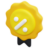 discount badge 3d render icon illustration png