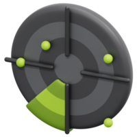 radar 3d render icon illustration png