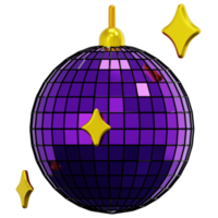 ilustração de ícone de renderização 3d de bola de discoteca png