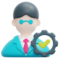 manager 3d geven icoon illustratie png