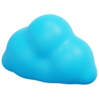 nube 3d render icono ilustración png