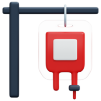 transfusión 3d render icono ilustración png