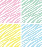 Set of zebra prints vector