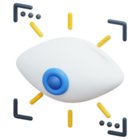 ilustración de icono de renderizado 3d de visión png
