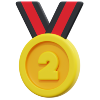 ilustração de ícone de renderização 3d de medalha png